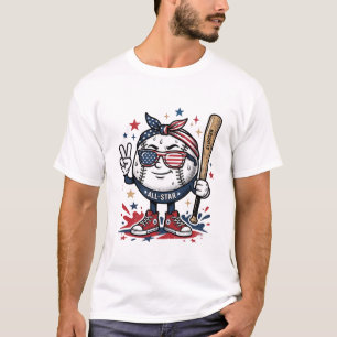 Vintage Patriotic Baseball Mascot Shirt Design_1