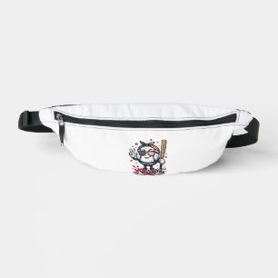 Vintage Patriotic Baseball Mascot Shirt Design_1 Bum Bags