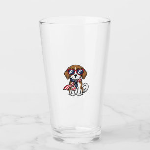 Vintage Patriotic Beagle Dog Sunglasses Shirt_1 Glass