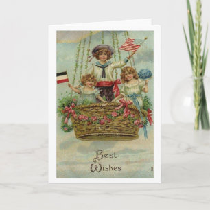 Vintage - Patriotic Best Wishes, Card