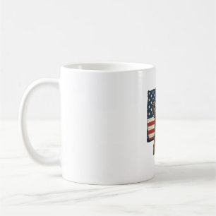 Vintage Patriotic Boxer Dog Flag Shirt Design_1 Coffee Mug