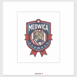 Vintage Patriotic Cat Meowica USA Shirt Design_1
