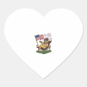 Vintage Patriotic Cats USA Shirt Design (2)_1 Heart Sticker