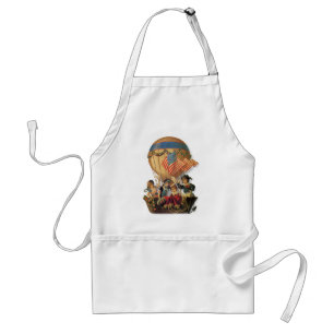 Vintage Patriotic, Children in a Hot Air Balloon Standard Apron