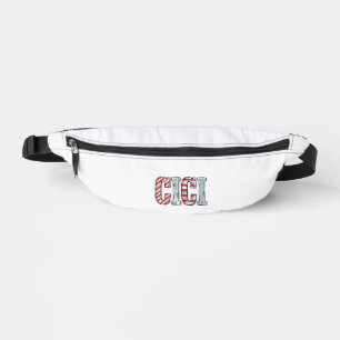 Vintage Patriotic CICI Name Vector Shirt Design_1 Bum Bags