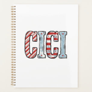 Vintage Patriotic CICI Name Vector Shirt Design_1 Planner