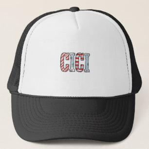 Vintage Patriotic CICI Name Vector Shirt Design_1 Trucker Hat