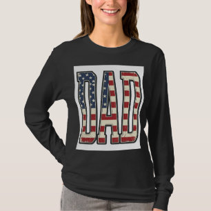 Vintage Patriotic Dad Flag Lettering Shirt Design_