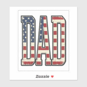 Vintage Patriotic Dad Flag Lettering Shirt Design_