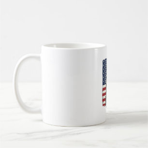 Vintage Patriotic Dog American Flag Shirt Design_1 Coffee Mug