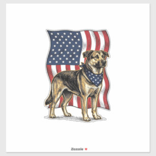 Vintage Patriotic Dog Flag Vector Shirt Design_1