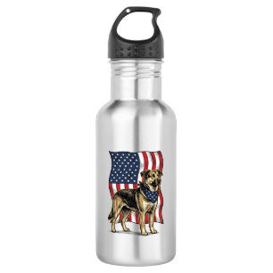 Vintage Patriotic Dog Flag Vector Shirt Design_1 532 Ml Water Bottle