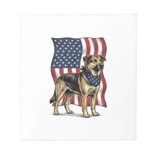 Vintage Patriotic Dog Flag Vector Shirt Design_1 Notepad