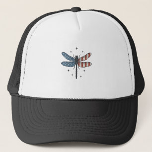 Vintage Patriotic Dragonfly Vector Shirt Design_1 Trucker Hat
