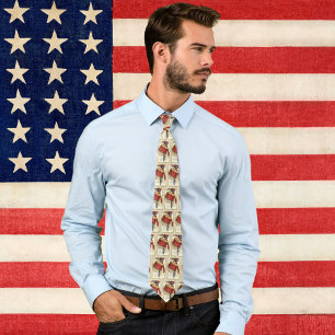 Vintage Patriotic, Drums with Musical Notes Tie