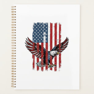 Vintage Patriotic Eagle Flag Shirt Design_1 Planner