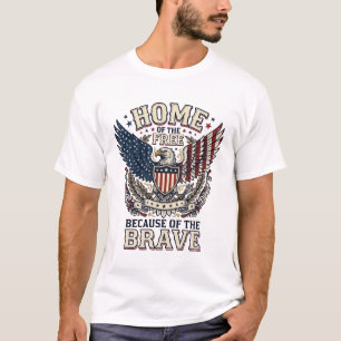 Vintage Patriotic Eagle Home of the Free Shirt_1 T-Shirt