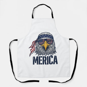 Vintage Patriotic Eagle Merica Shirt Design_1 Apron