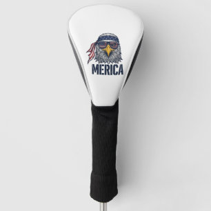 Vintage Patriotic Eagle Merica Shirt Design_1 Golf Head Cover