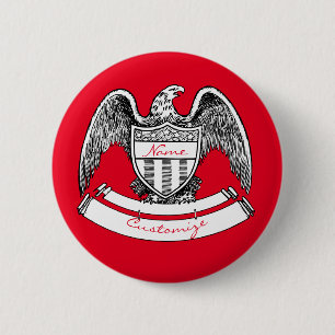 Vintage Patriotic Eagle PlaqueThunder_Cove 6 Cm Round Badge