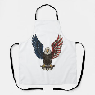 Vintage Patriotic Eagle Vector Shirt Design_1 Apron