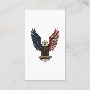Vintage Patriotic Eagle Vector Shirt Design_1 Business Card