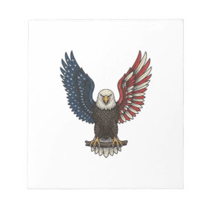 Vintage Patriotic Eagle Vector Shirt Design_1 Notepad