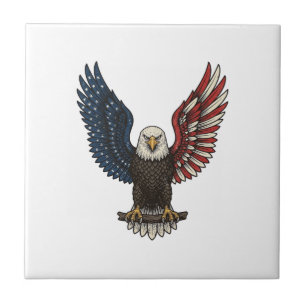 Vintage Patriotic Eagle Vector Shirt Design_1 Tile