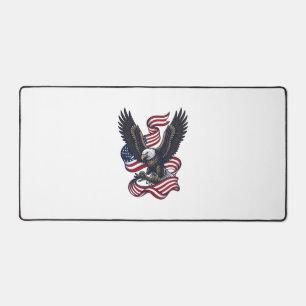 Vintage Patriotic Eagle Vector Shirt Design (2)_1 Desk Mat
