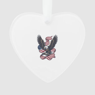 Vintage Patriotic Eagle Vector Shirt Design (2)_1 Ornament