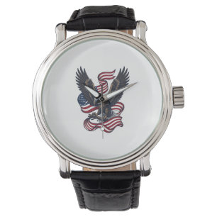 Vintage Patriotic Eagle Vector Shirt Design (2)_1 Watch