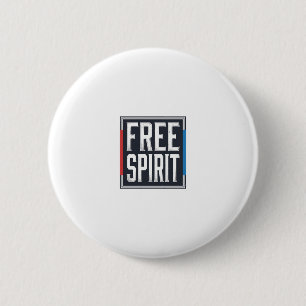 Vintage Patriotic Free Spirit Box Graphic Design_1 6 Cm Round Badge