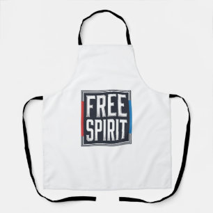 Vintage Patriotic Free Spirit Box Graphic Design_1 Apron