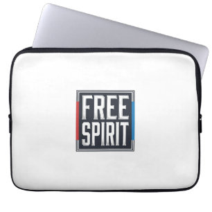 Vintage Patriotic Free Spirit Box Graphic Design_1 Laptop Sleeve
