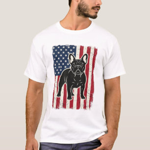 Vintage Patriotic French Bulldog Flag Shirt_1 T-Shirt