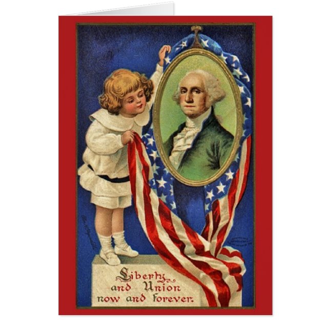 Vintage Patriotic George Washington Card (Front)