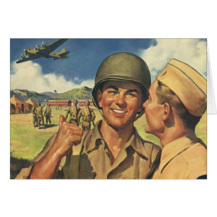Vintage Patriotic Heroes, Military Aeroplane Men