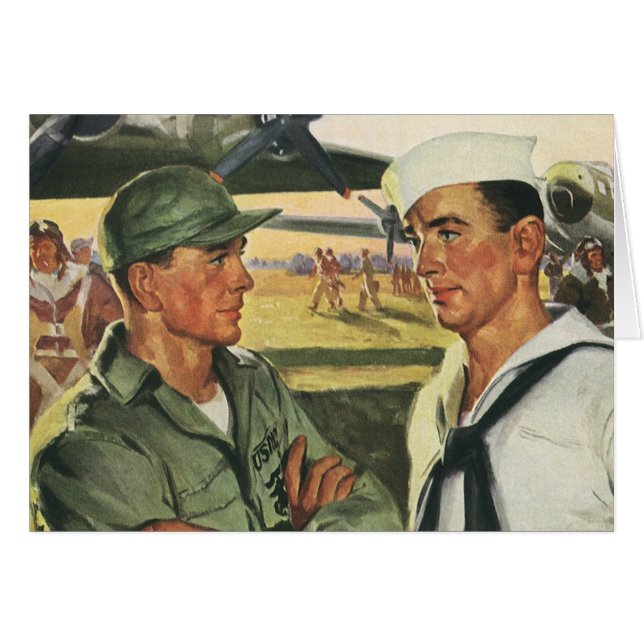 Vintage Patriotic Heroes, Military Personnel (Front Horizontal)