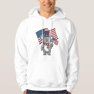 Vintage Patriotic Koala Flag Shirt Design_1