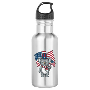Vintage Patriotic Koala Flag Shirt Design_1 532 Ml Water Bottle