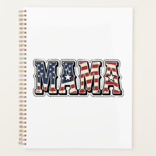 Vintage Patriotic Mama Lettering Shirt Design_1 Planner