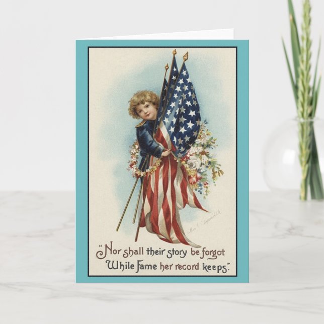 Vintage Patriotic Memorial Day Card (Front)