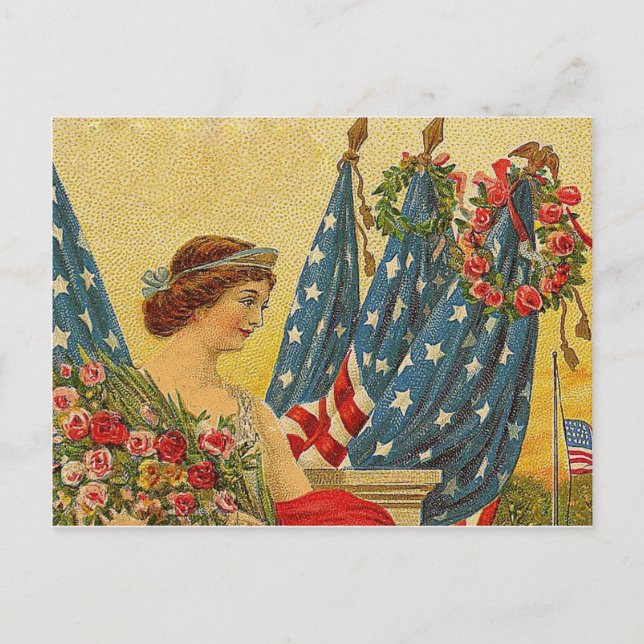 Vintage Patriotic Memorial Day Postcard (Front)