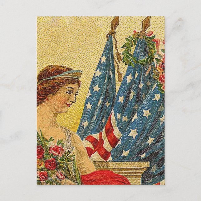 Vintage Patriotic Memorial Day Postcard (Front)