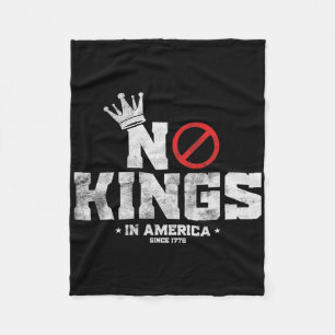 Vintage Patriotic No Kings In America Since 1776 M Fleece Blanket