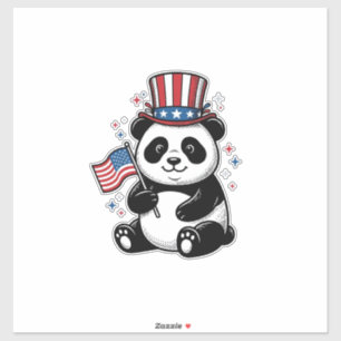 Vintage Patriotic Panda Flag Shirt Design_1