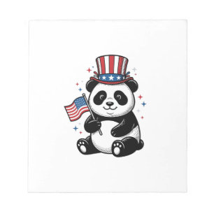 Vintage Patriotic Panda Flag Shirt Design_1 Notepad