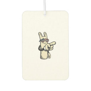 Vintage Patriotic Pointing Hand Cartoon Shirt_1 Car Air Freshener