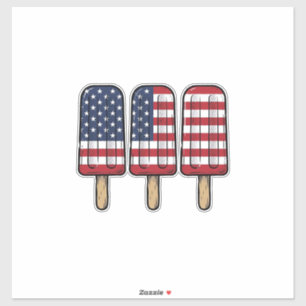 Vintage Patriotic Popsicle Flag Shirt Design_1