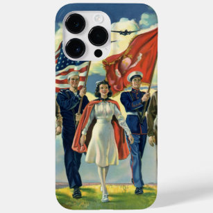 Vintage Patriotic, Proud Military Personnel Heros Case-Mate iPhone Case